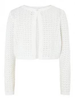Monsoon Girls S.E.W. Pebble Knit Bolero - Ivory