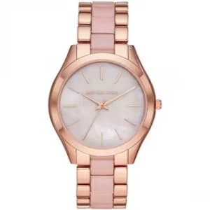 Michael Kors Slim Runway Rose Gold Plated Bracelet Watch