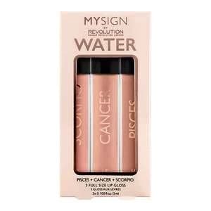 Makeup Revolution My Sign Lip Gloss Collection Water