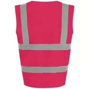 PRO RTX Unisex Adult Sleeveless Hi-Vis Vest (XXL) (Pink) - Pink