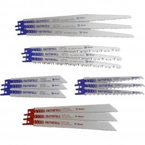 Faithfull 15 Piece Blade Set for Reciprocating Saws