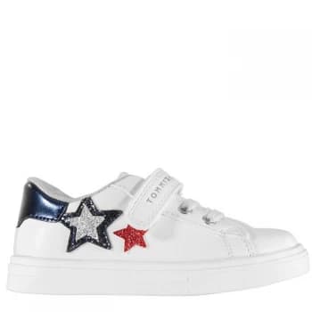 Tommy Hilfiger Tommy Lace Velcro Star Trainers - Wht/Blue Y003