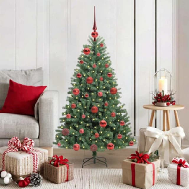 Vidaxl Artificial Hinged Christmas Tree Green 120 Cm Pvc And Metal