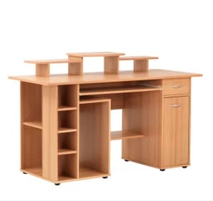 Alphason San Diego Home Office Desk - Beech