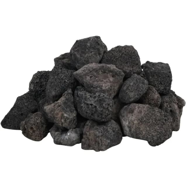 vidaXL Volcanic Rocks 10KG Black 3-5 cm, Black 3217182