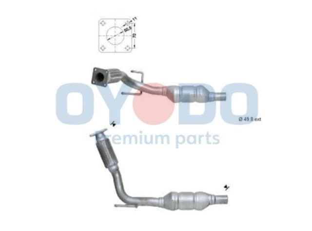 Oyodo 20N0067-OYO Catalytic Converter with mounting parts Catalyst Converter (429)