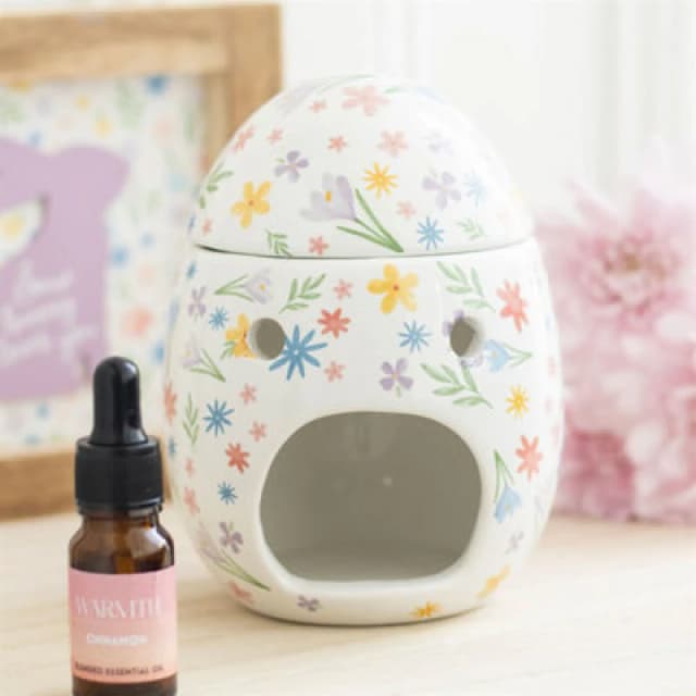 Something Different Spring Floral Print Egg Oil Burner and Wax Warmer Multi unisex One Size