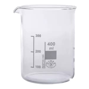 Simax Low Form Beakers 400ml Pack 10