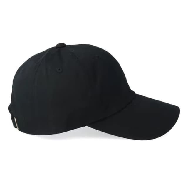 Yupoong Flexfit 6-panel Baseball Cap With Buckle in Black Unisex One Size