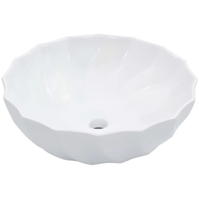 vidaXL Wash Basin 46x17cm Ceramic White 143921