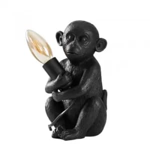 Baby Georgina Monkey Table Lamp in Matt Black