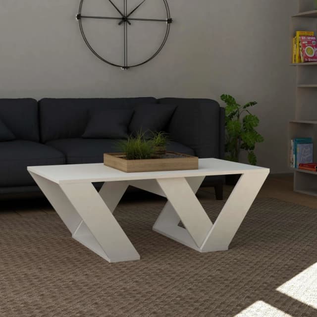DECORTIE Decortie - Pipra Modern Coffee Table White Multipurpose h 40cm - White M.SH.13142.2