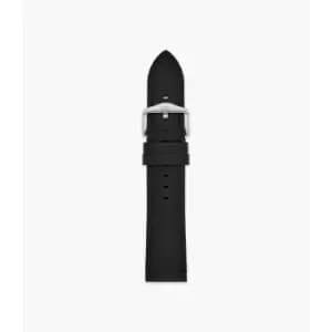 Fossil Mens 22Mm Eco Leather Strap - Black
