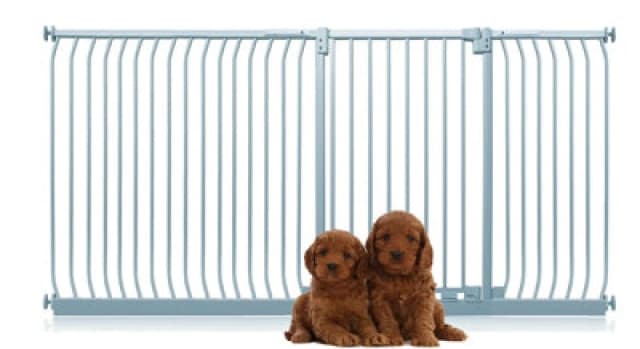 Bettacare Extra Tall Elite Dog Gate, 225Cm - 234Cm, Matt Grey, Extra Tall 96.8Cm In Height, Pressure Fit Pet Gate