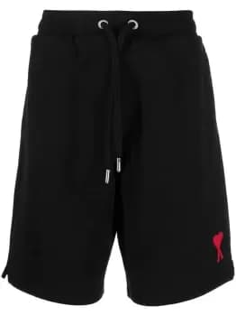 AMI PARIS Ami De Coeur Logo Track Shorts Black