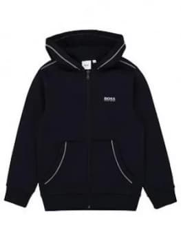 Hugo Boss Boys Classic Zip Through Hoodie Navy Size 12 Years Kids