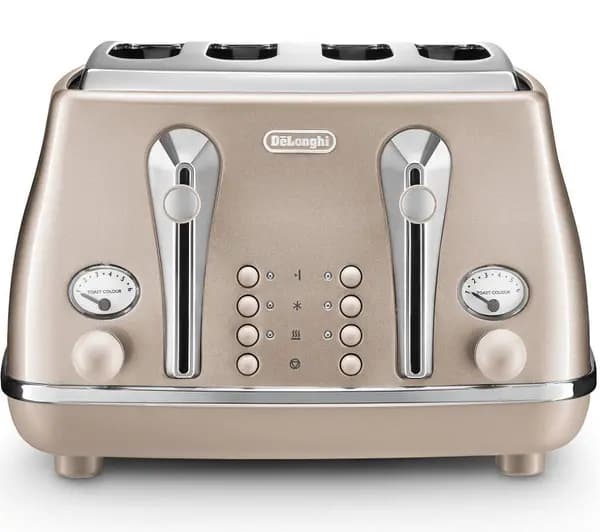 DeLonghi Icona Metallics CTOT4003.BG 4 Slice Toaster