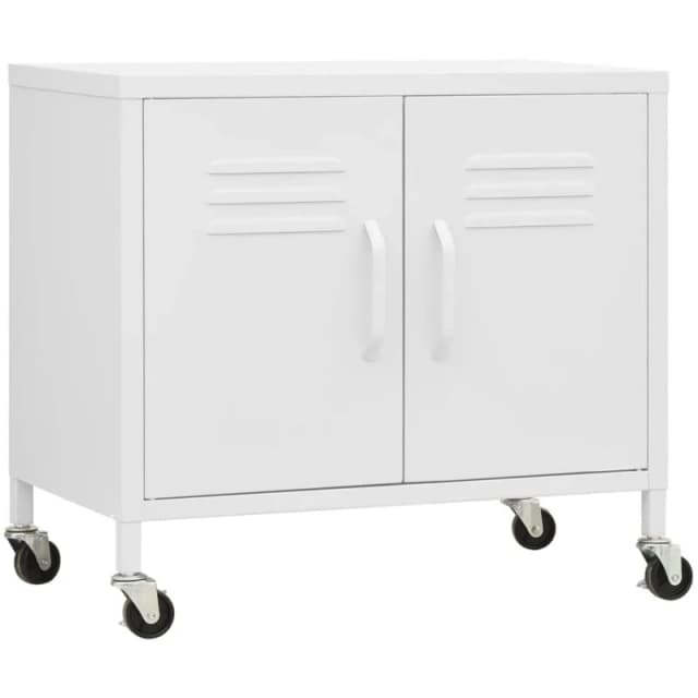 VIDAXL Storage Cabinet White 60x35x56cm Steel Vidaxl 8720286565810