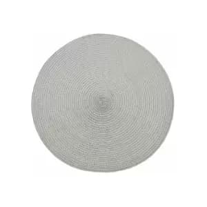 Dove Grey Circular Ribbed Placemat - Walton&co