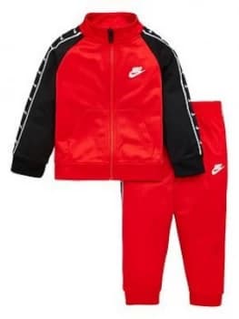 Nike Sportswear Toddler Boys Swoosh Taped Tricot Tracksuit - Red/Black