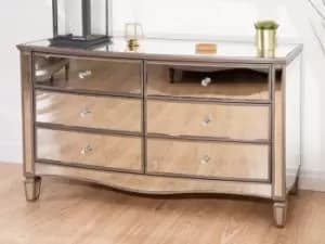 Birlea Elysee 6 Drawer Mirrored Chest of Drawers Assembled