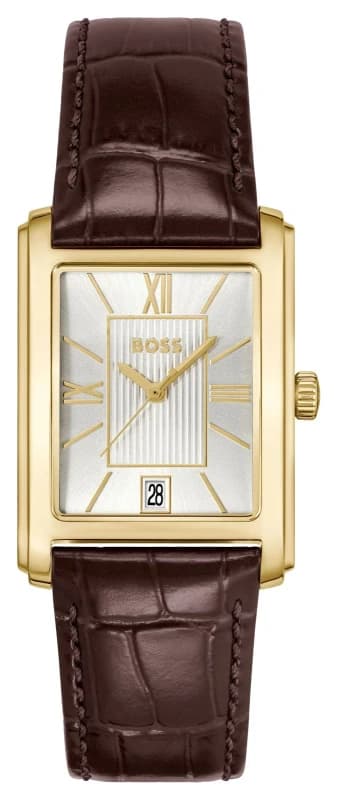 BOSS 1514300 PRINCIPLE DRESS (28mm) Silver Dial / Brown Watch