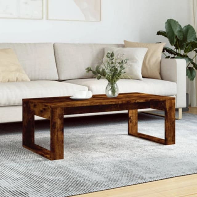 Vidaxl Coffee Table Smoked Oak 102X50X35cm Engineered Wood, Brown 823363