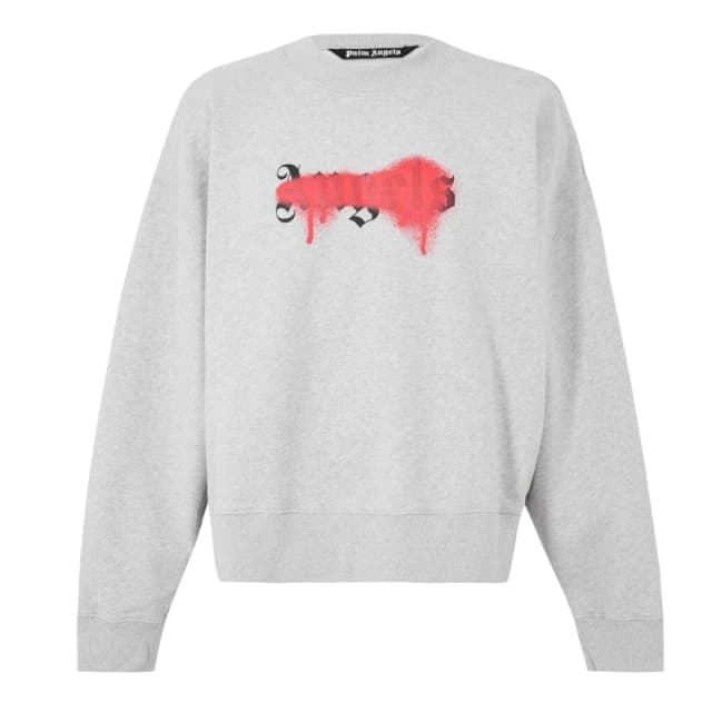 Palm Angels Mens Sketchy T-Shirt Grey Red male S