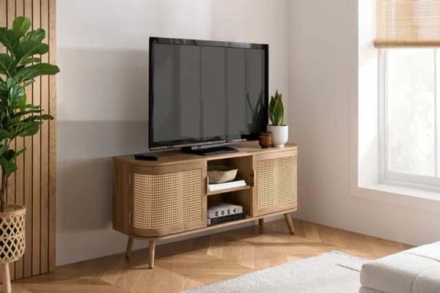 Birlea Noah Oak and Rattan Small TV Unit
