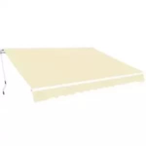 Vidaxl Folding Awning Manual Operated 600 Cm Cream