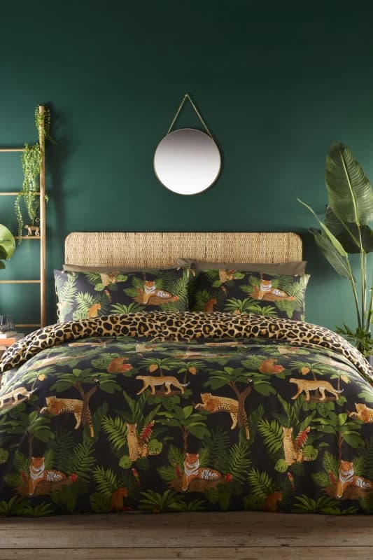 Portfolio Home Jungle Cats Duvet Cover Set Multi