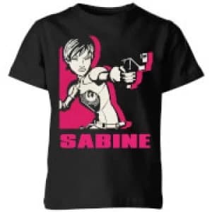 Star Wars Rebels Sabine Kids T-Shirt - Black - 11-12 Years