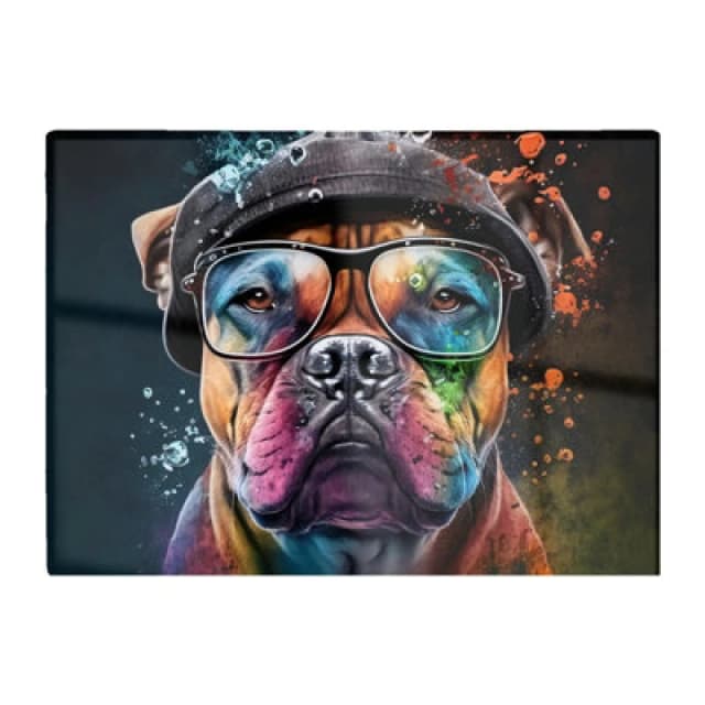 Warren Reed Designer Staffordshire Bull Terrier Dog Splashart Chopping Board