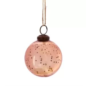 Copper Vintage Glass Bauble Large
