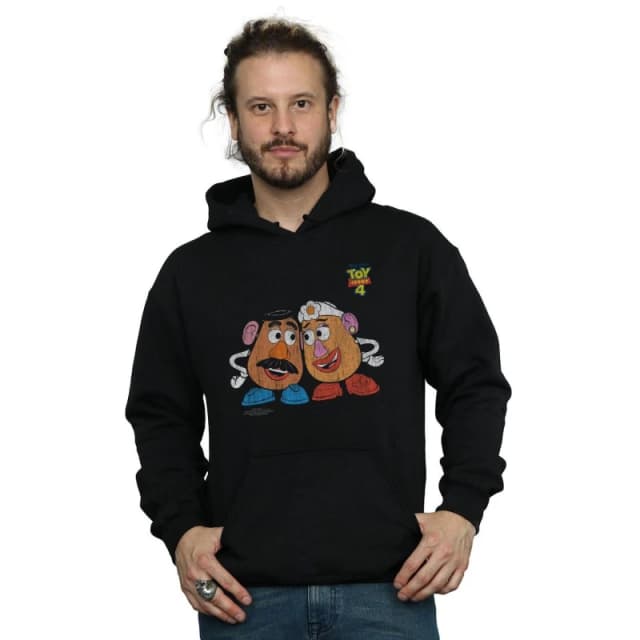 Disney Men Toy Story 4 Mr And Mrs Potato Head Hoodie in Black Size: Small Black S Male 5059308522481