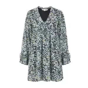 Yumi Black Recycled Vintage Floral Tunic - Black