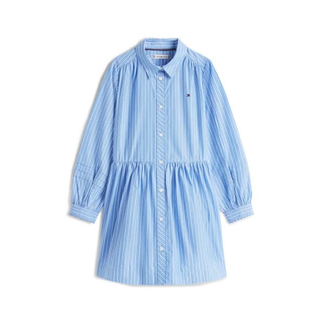 Tommy Hilfiger Kids Ithica Shirt Dress Lt Blue Stripes female 8Y
