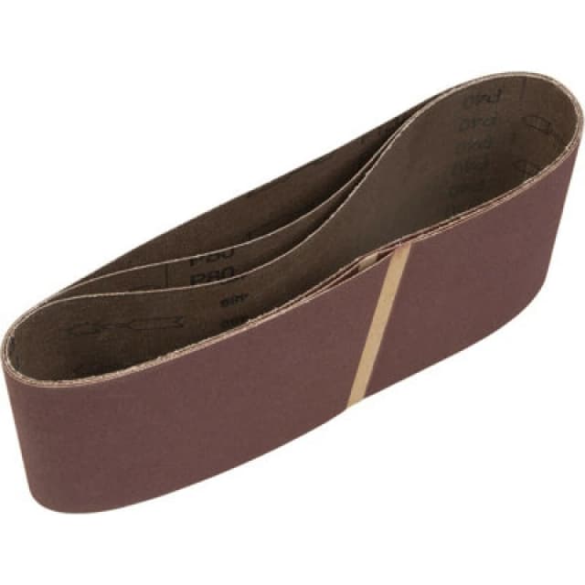 Loops 3 PACK - 100mm x 610mm Sanding Belts - Assorted Grits - Cloth Backed Grind Loop Multi