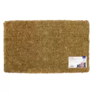 JVL Ryburn Plain Natural Coir Mat, 35x60cm