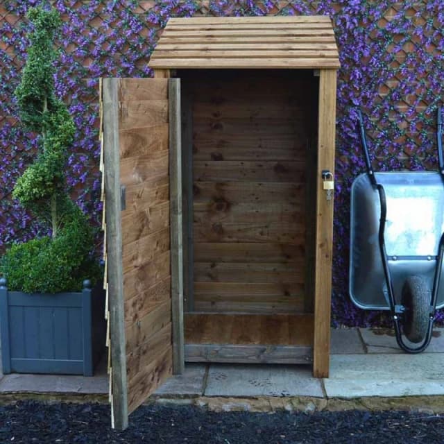 Rutland County Garden Furniture Ltd Burley 6ft Tool Store - L80 x W89.5 x H181cm - Rustic Brown Brown Unisex