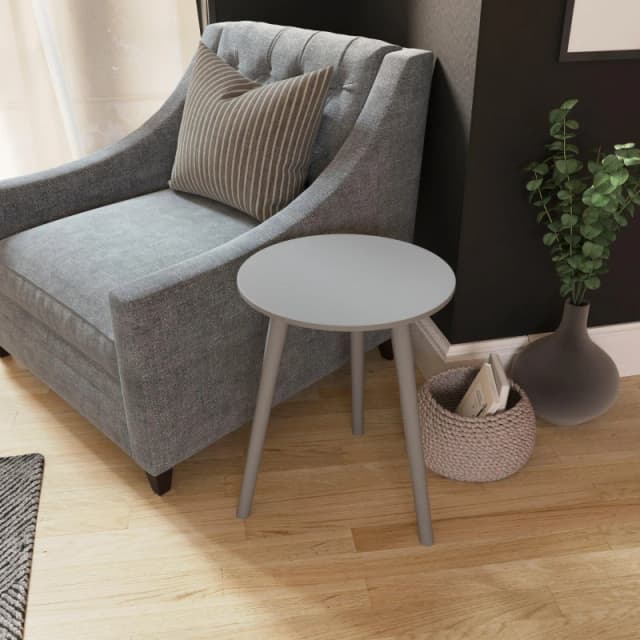 Lassic Vida Designs Round Side Table Grey unisex One Size