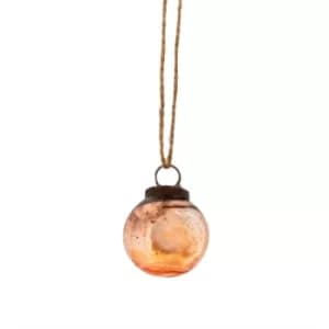 Copper Vintage Glass Bauble Small