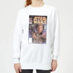Star Wars Classic Comic Book Cover Womens Sweatshirt - White - 3XL