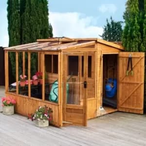 82 x 4'4 (2.49x1.32m) Mercia 84 Wooden Lean-To Greenhouse