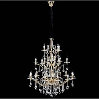 Zinta 3 Tier 22 Pendant Gold / crystal bulbs (Assembly required)