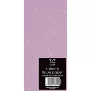 6 Glitter Tissue Paper Lilac