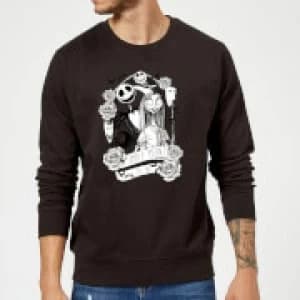 Disney The Nightmare Before Christmas Jack Skellington And Sally Black Sweatshirt - XXL - Black