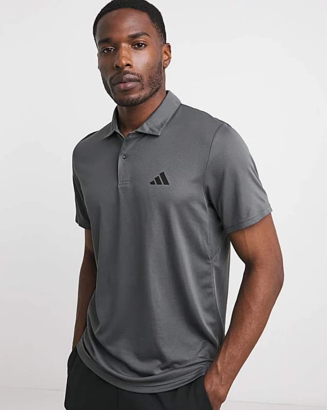 adidas Mens Fab Polo Shirt Short Sleeve Polos S Grey 54300126350
