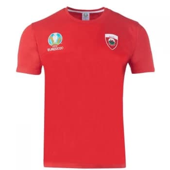 UEFA Euro 2020 Wales T Shirt Mens - Red