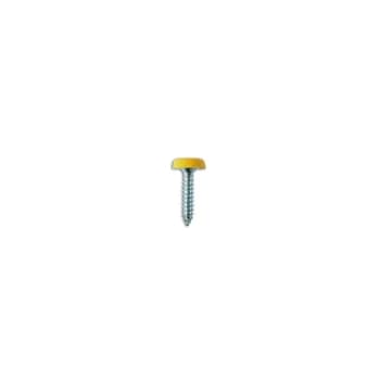 Number Plate Screws - Yellow Polytop - 4.8mm x 24.0mm - Pack Of 100 - 31547 - Connect